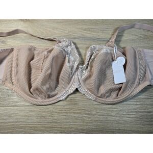 US 40N Elomi Charley Full Figure Underwire Convertible Plunge Bra Beige
